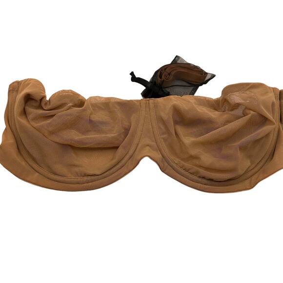 Skims Ultra Fine Mesh Strapless Bra Sienna Size 44D New with tags - Picture 1 of 5